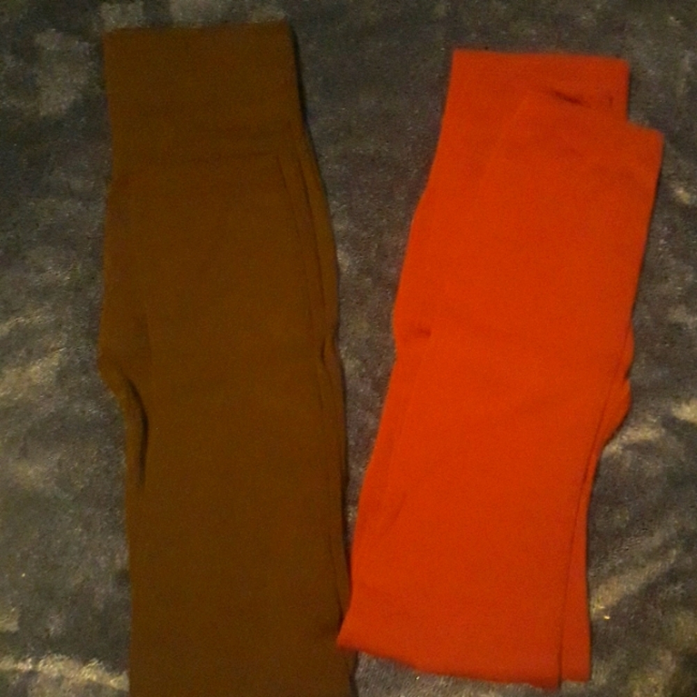 ASHA HIGH WAIST LEGGINGS RED AND BROWN